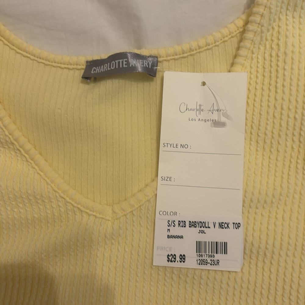 Yellow Ruffled Kids Top - Picture 2 of 2